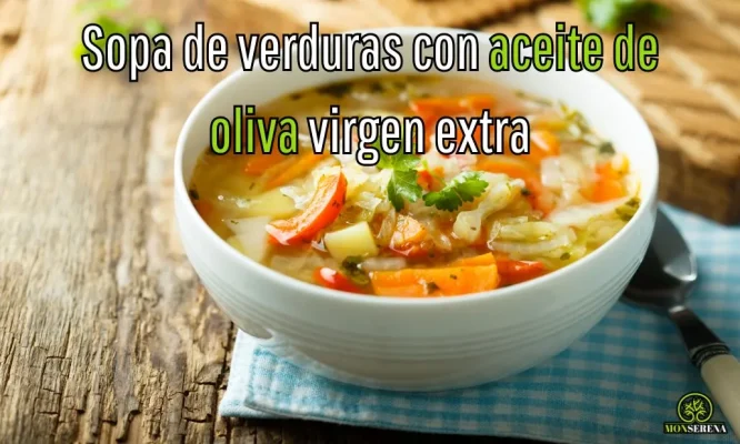 receta de sopa de verduras con aceite de oliva virgen extra