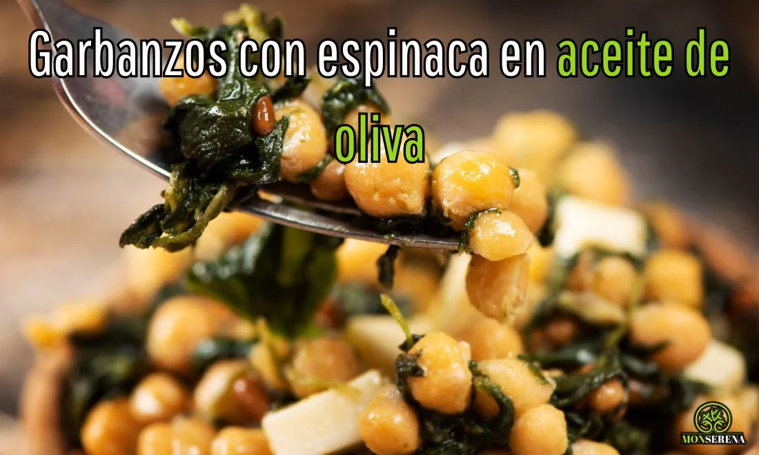 Garbanzos con espinaca en aceite de oliva