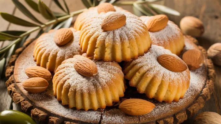 mantecados de aceite de oliva y almendras