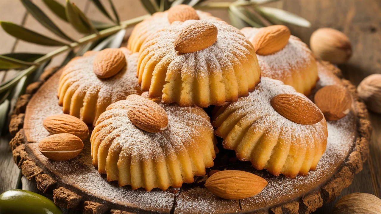 mantecados de aceite de oliva y almendras