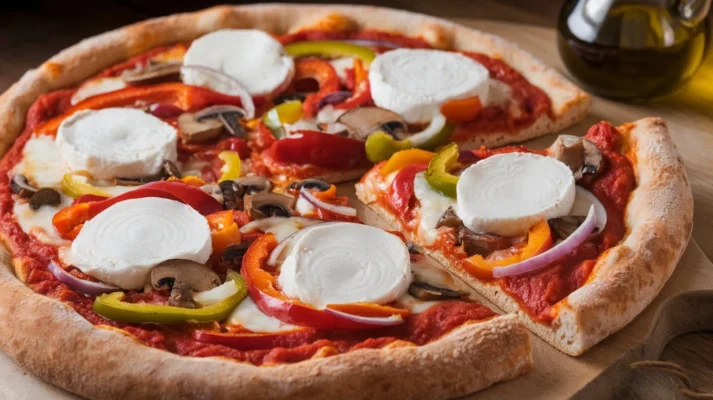 pizza con aceite de oliva