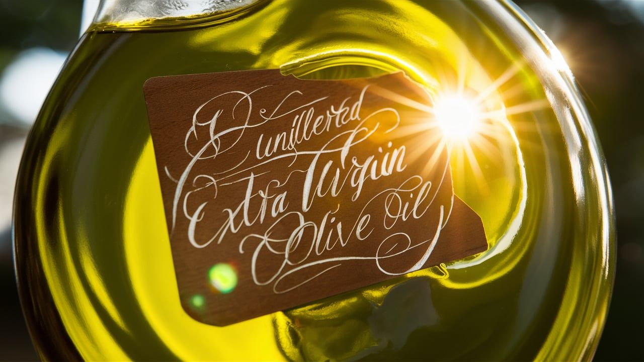 aceite de oliva sin filtrar desde la almazara