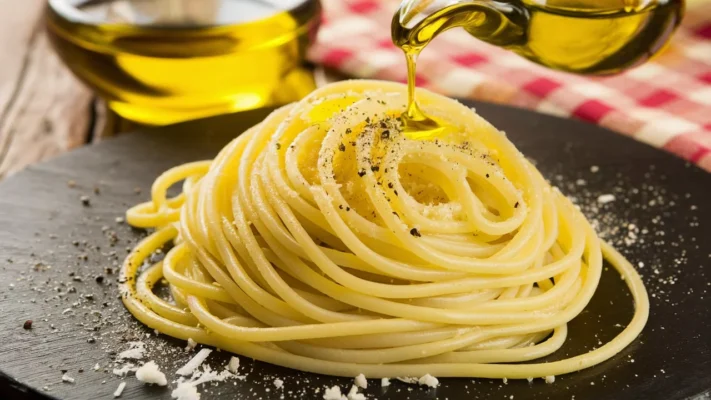 espaguetti con aceite de oliva