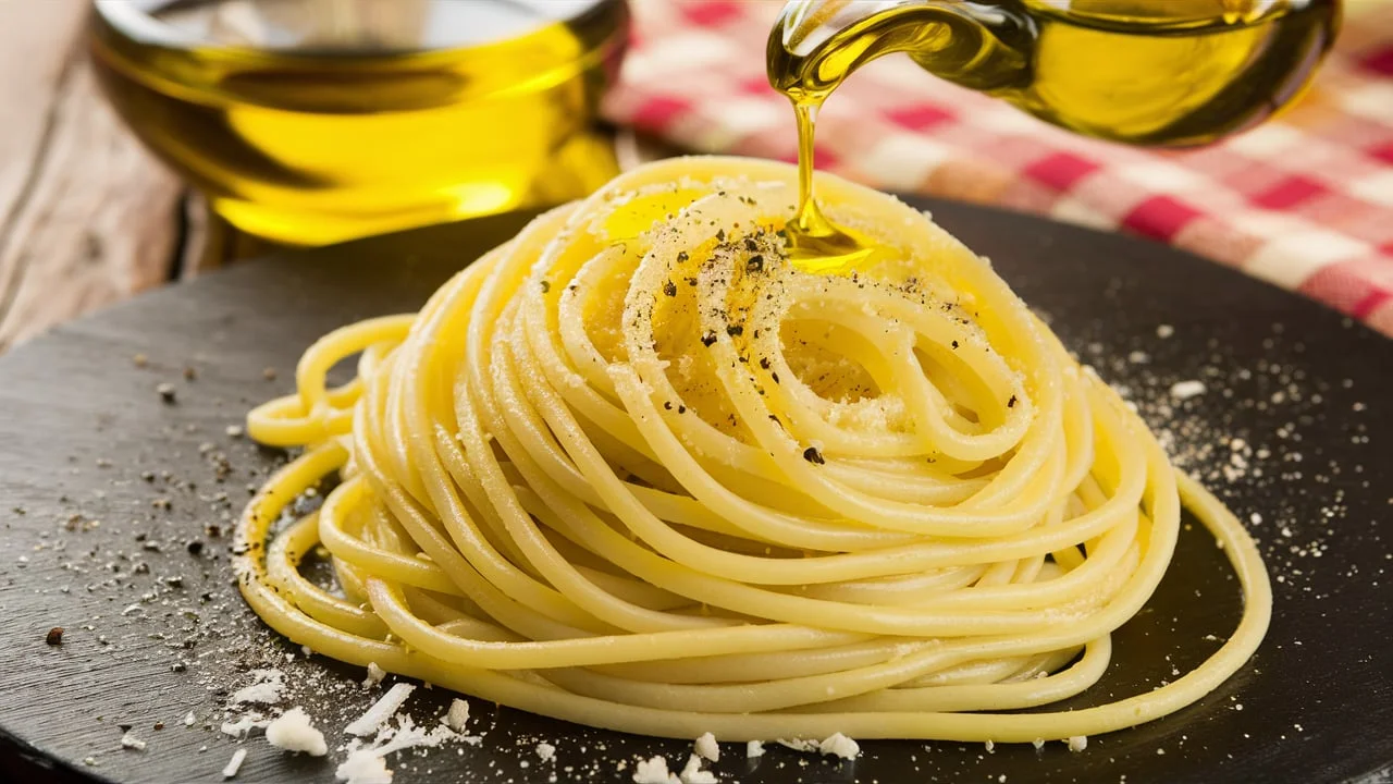 espaguetti con aceite de oliva