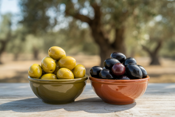 Cuál es la diferencia entre las aceitunas verdes y negras