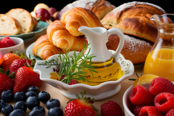 Aceite de oliva en el desayuno