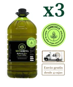 Aceite Cornezuelo Premium, caja de 3 garrafas de 5 litros
