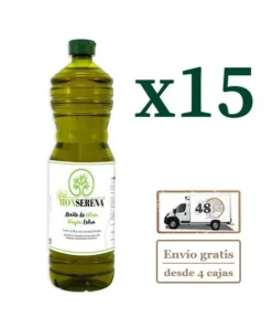 Aceite de Oliva Virgen Extra de 1 Litro, caja de 15 botellas de 1 litro
