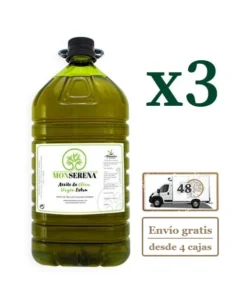 Aceite de Oliva Virgen Extra de 5 litros, caja de 3 garrafas de 5 litros