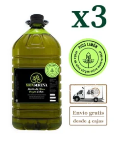 Aceite Pico Limón Premium, caja de 3 garrafas de 5 litros